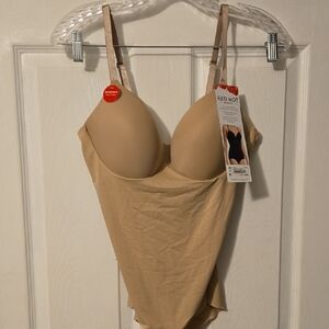SPANX Beige Cupped Panty Bodysuit